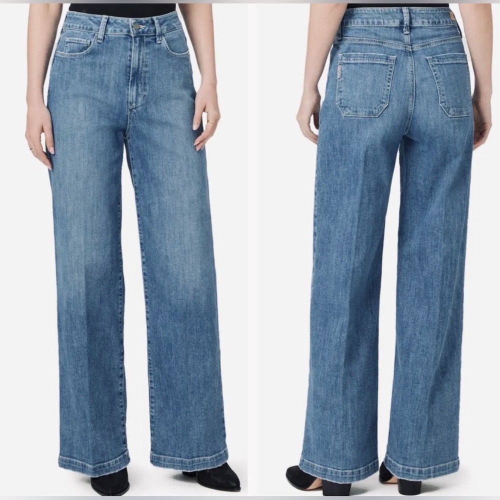 Paige Genesee High Waist Wide-Leg Jeans in Liberty Wash